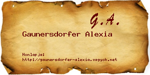 Gaunersdorfer Alexia névjegykártya